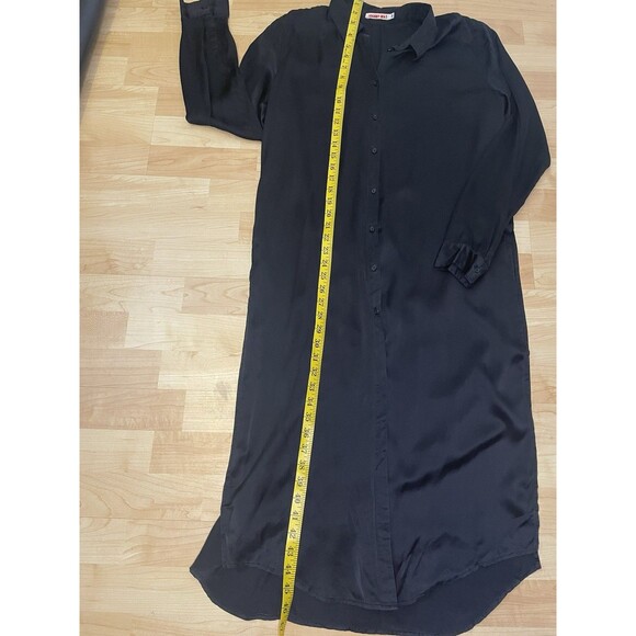 Johnny Was Long Shirt Dress 100% Silk Embroidered On Back Sz Medium - Picture 9 of 11